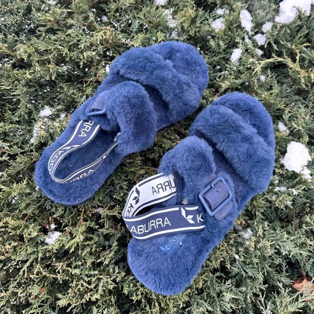 Koolaburra‎ by Ugg Women's Fuzz-oh Sandals Women's Size 7 Blue Shoes